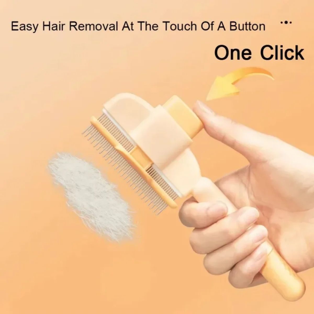 Pet Fur Brush Tool with Button