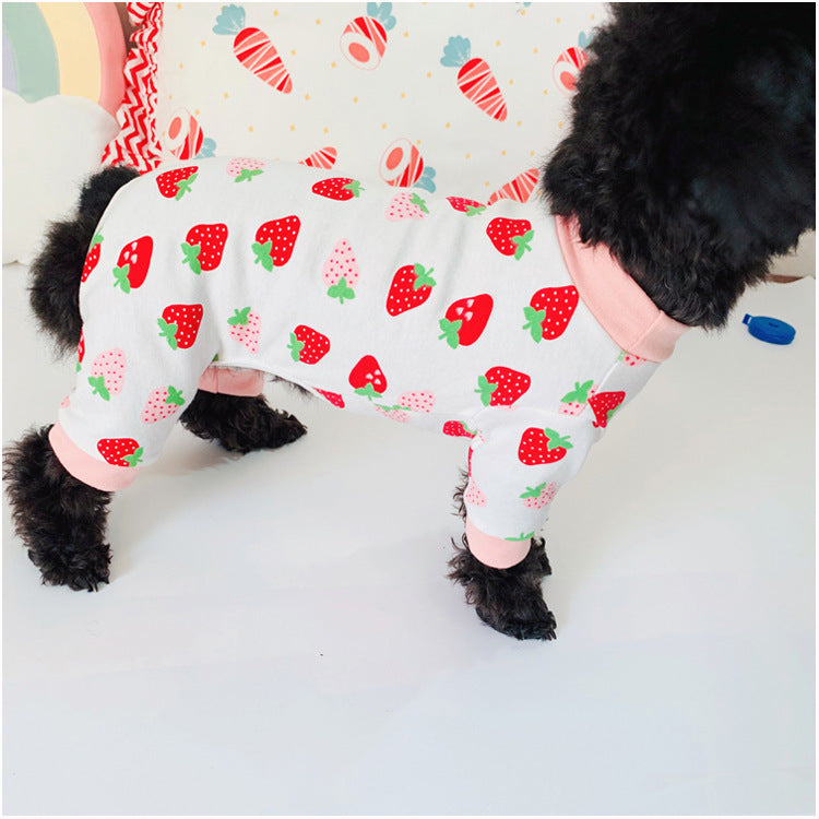 Pet Strawberry Cotton Sweater