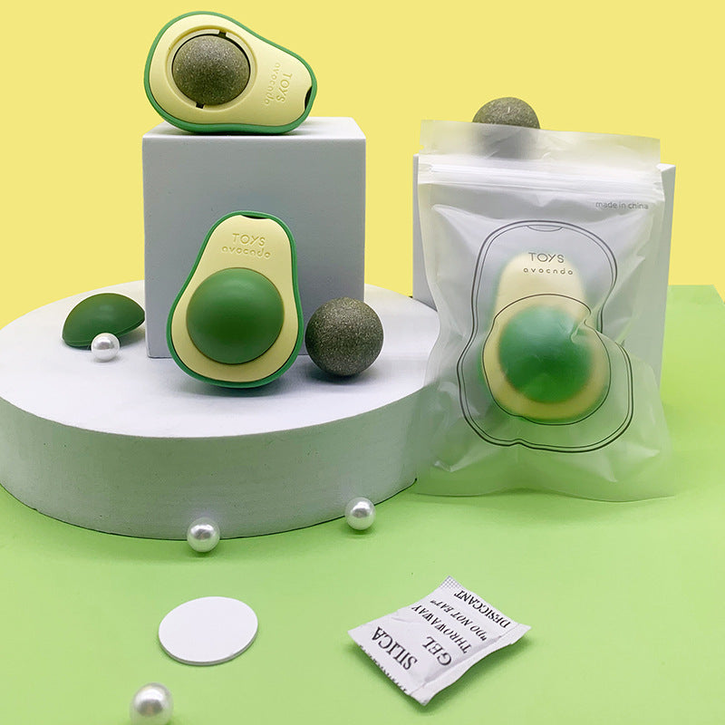 Avocado Catnip Ball Toy 360 Rotating