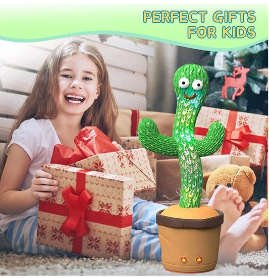 Dancing Cactus Toy Doll with Voice Function for Pets and Kids