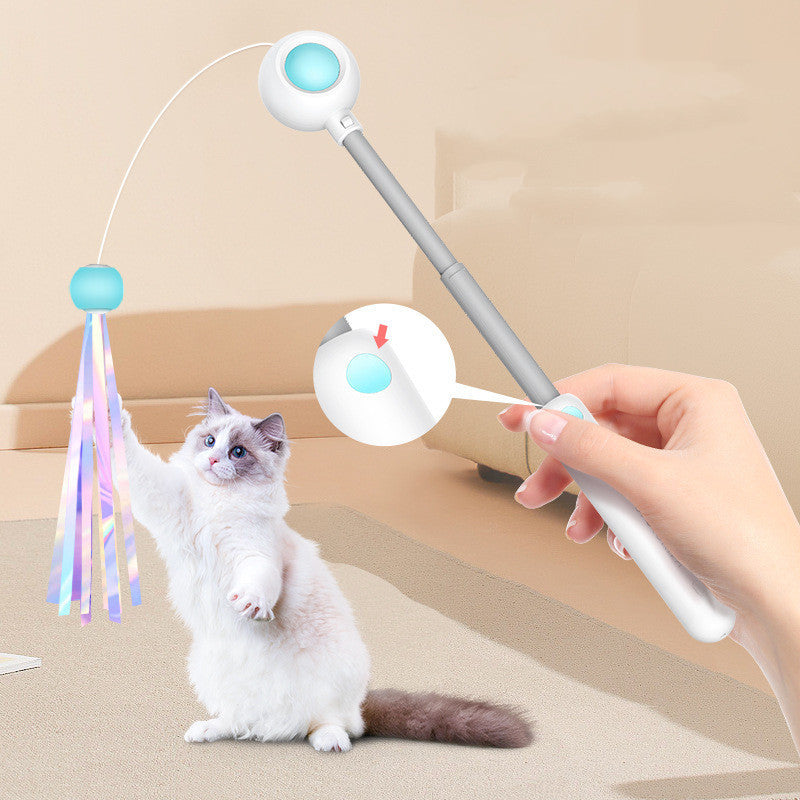 Portable Laser and Toy Wand Cat Stick