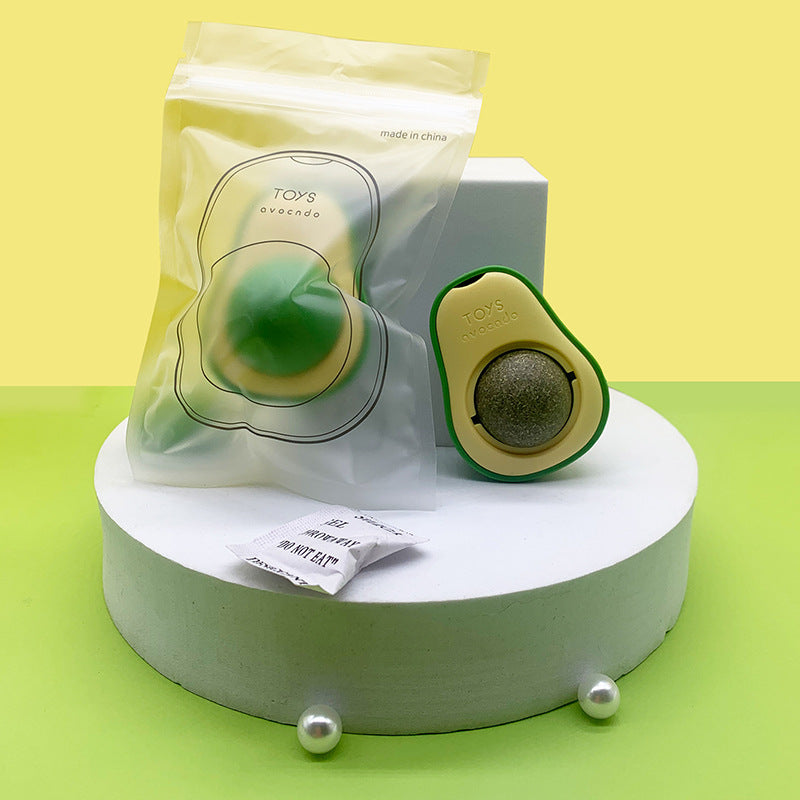 Avocado Catnip Ball Toy 360 Rotating