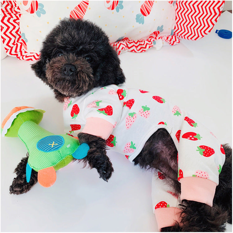 Pet Strawberry Cotton Sweater