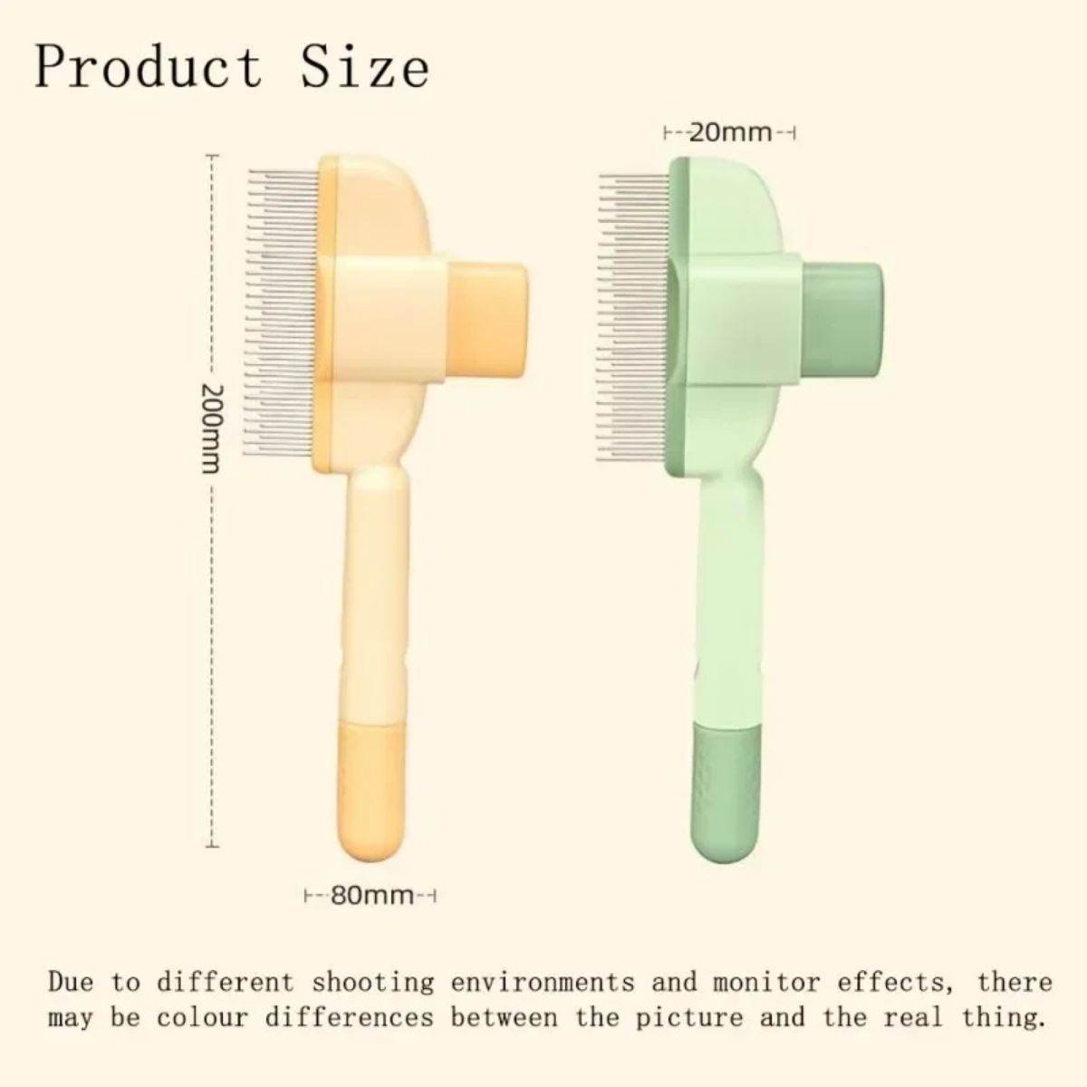 Pet Fur Brush Tool with Button