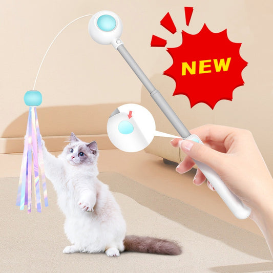 Portable Laser and Toy Wand Cat Stick