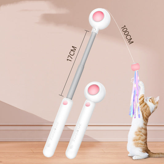 Portable Laser and Toy Wand Cat Stick