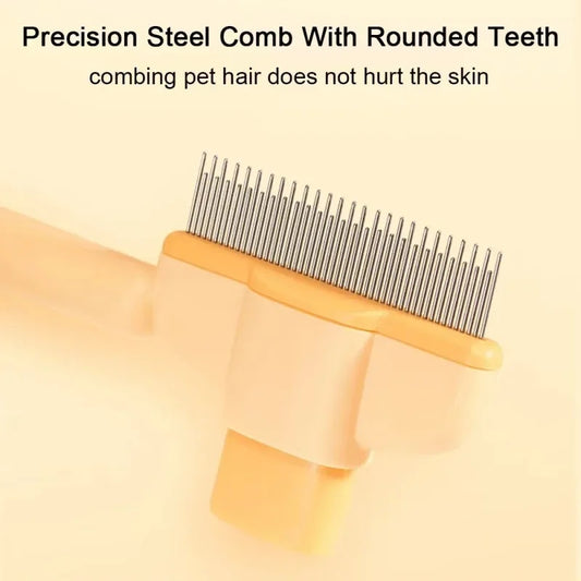 Pet Fur Brush Tool with Button