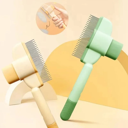 Pet Fur Brush Tool with Button