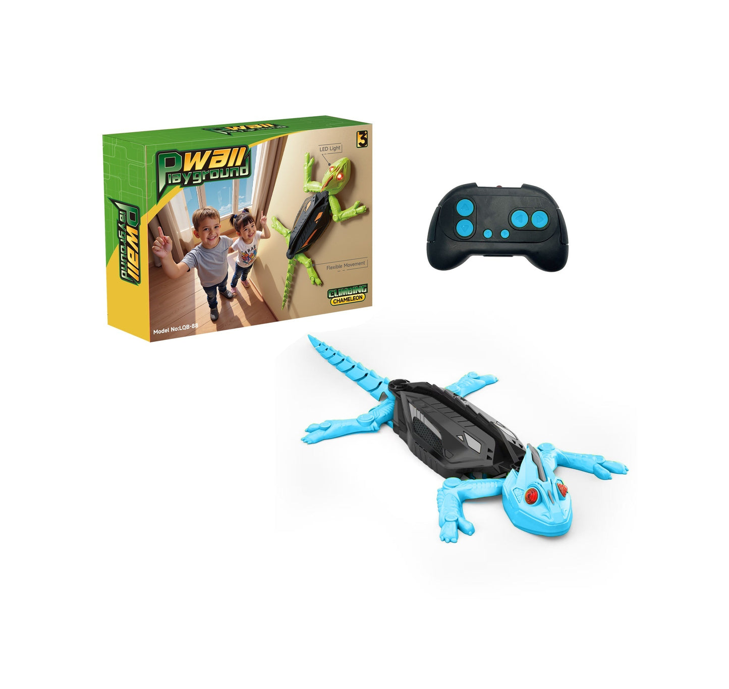 Electric Wall Climbing Lizard with Remote Control for Pets and Children