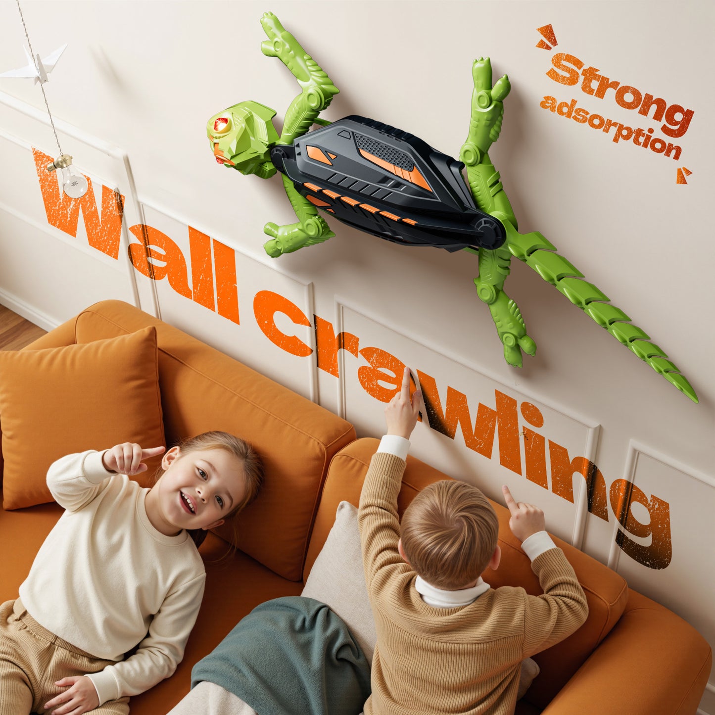 Electric Wall Climbing Lizard with Remote Control for Pets and Children